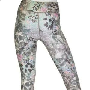Evolution and Creation Sugar Skull Dream Catcher Yoga Leggings sz M